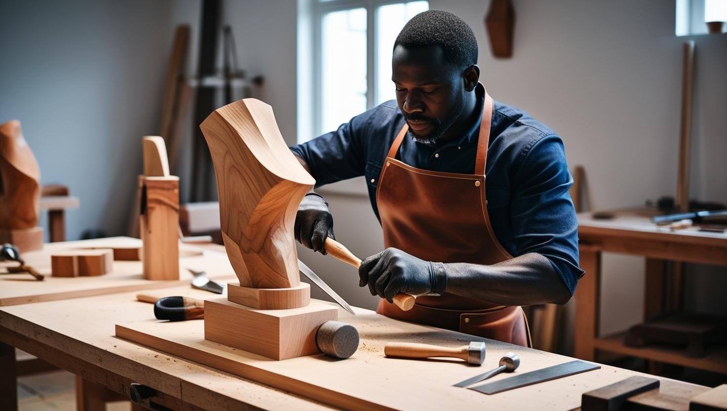 black craftsman or artisan in a work setting