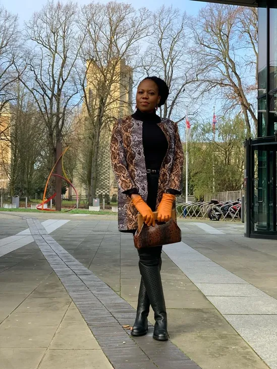 Bola African Ankara Snake Print Duster Coat