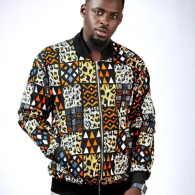 Kitoko African Kente Print Bomber Jacket