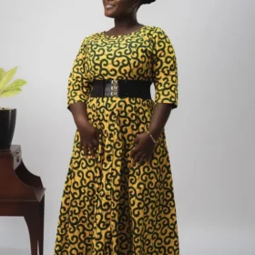 Mirembe African Ankara Print Quarter Sleeve Dress 3