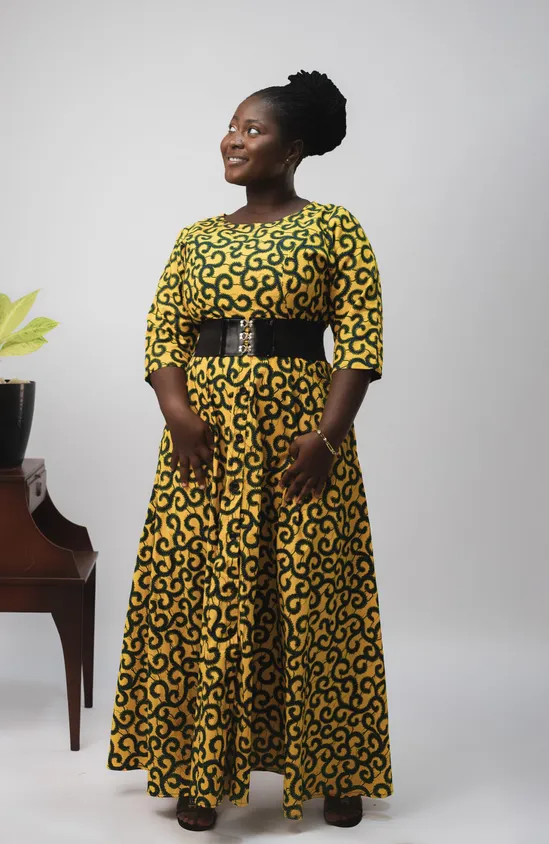 Mirembe African Ankara Print Quarter Sleeve Dress 3