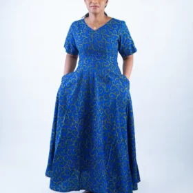 Plus Size African Print Shirt Dress