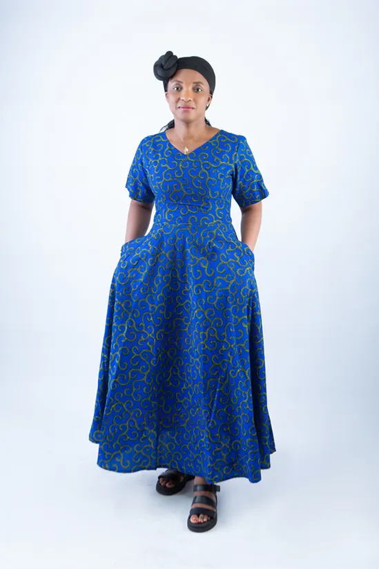 Plus Size African Print Shirt Dress