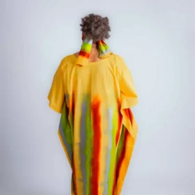 JTAPHRIQUE Vibrant Striped African Kaftan Bubu Maxi Dress