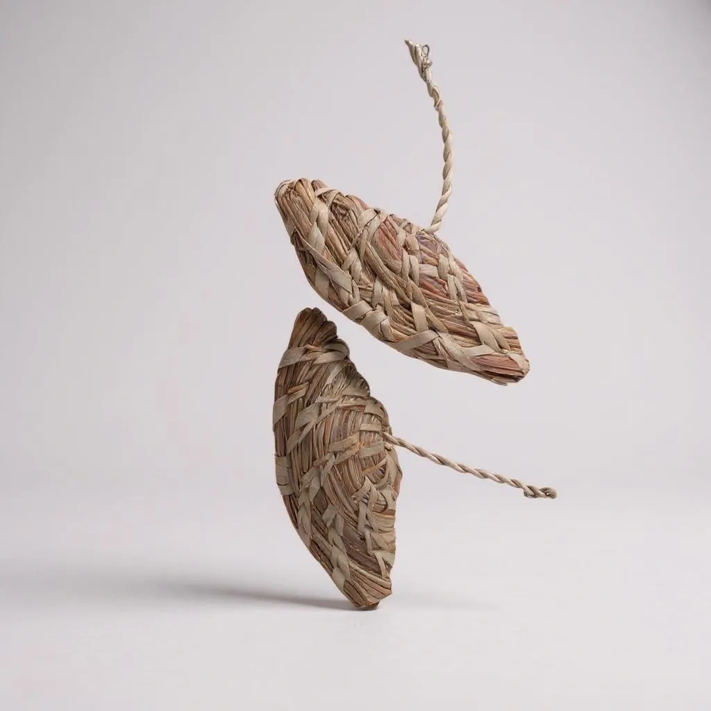 Natural Raffia Earring