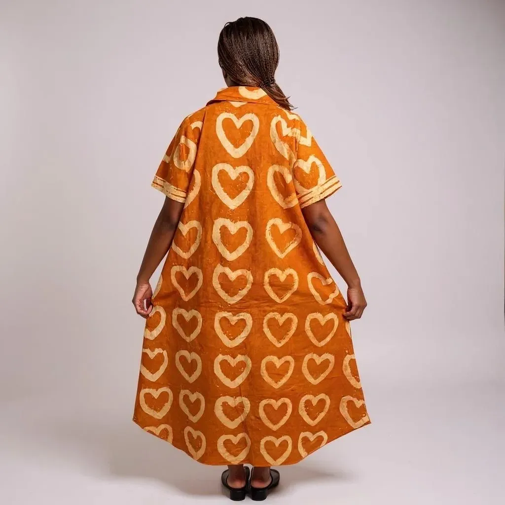 Adire Patchwork Shirt Dress - Image 2