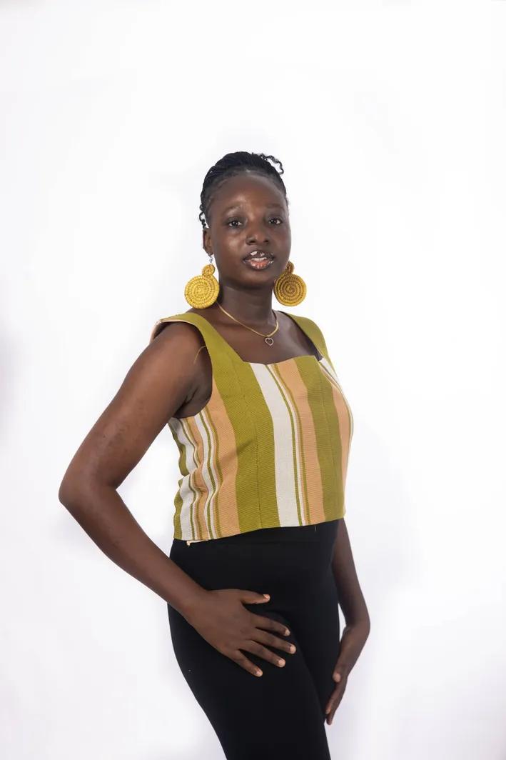 Aso Oke Jacket and Crop Top - Image 2