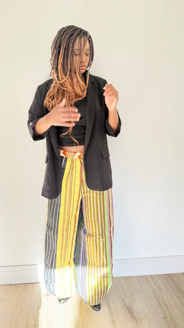 Aso Oke Collage Pant - Image 2