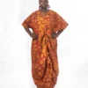 Adire Crepe Boubou with Drawstings