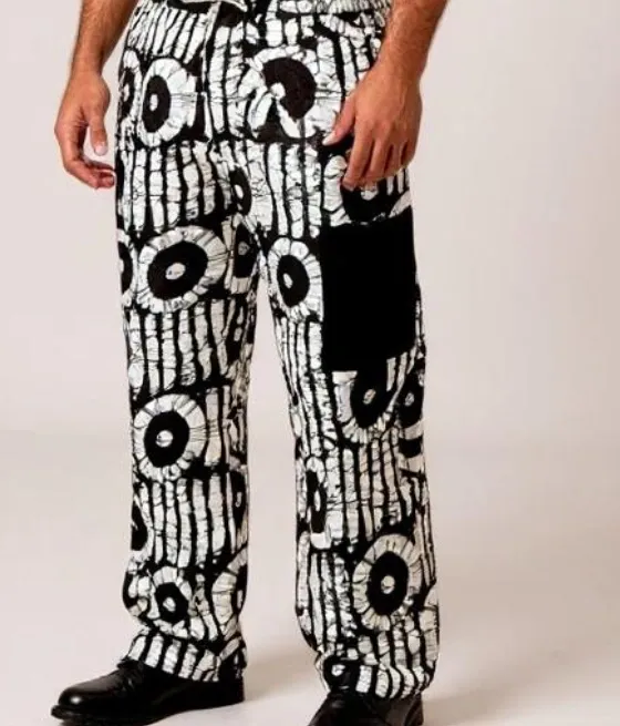 Ankara Cargo Trouser with Aso Oke - Image 2