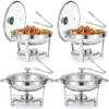 Stainless Steel Buffet Chafing Dish Food Warmer Set