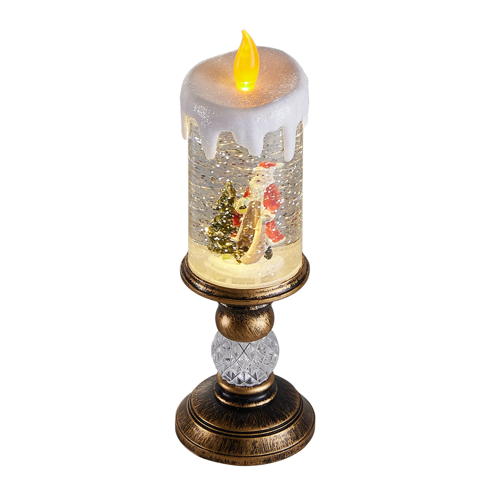 Voltsify Decorative Christmas Snow Globe LED Candle Lamp with Music Function - Image 4