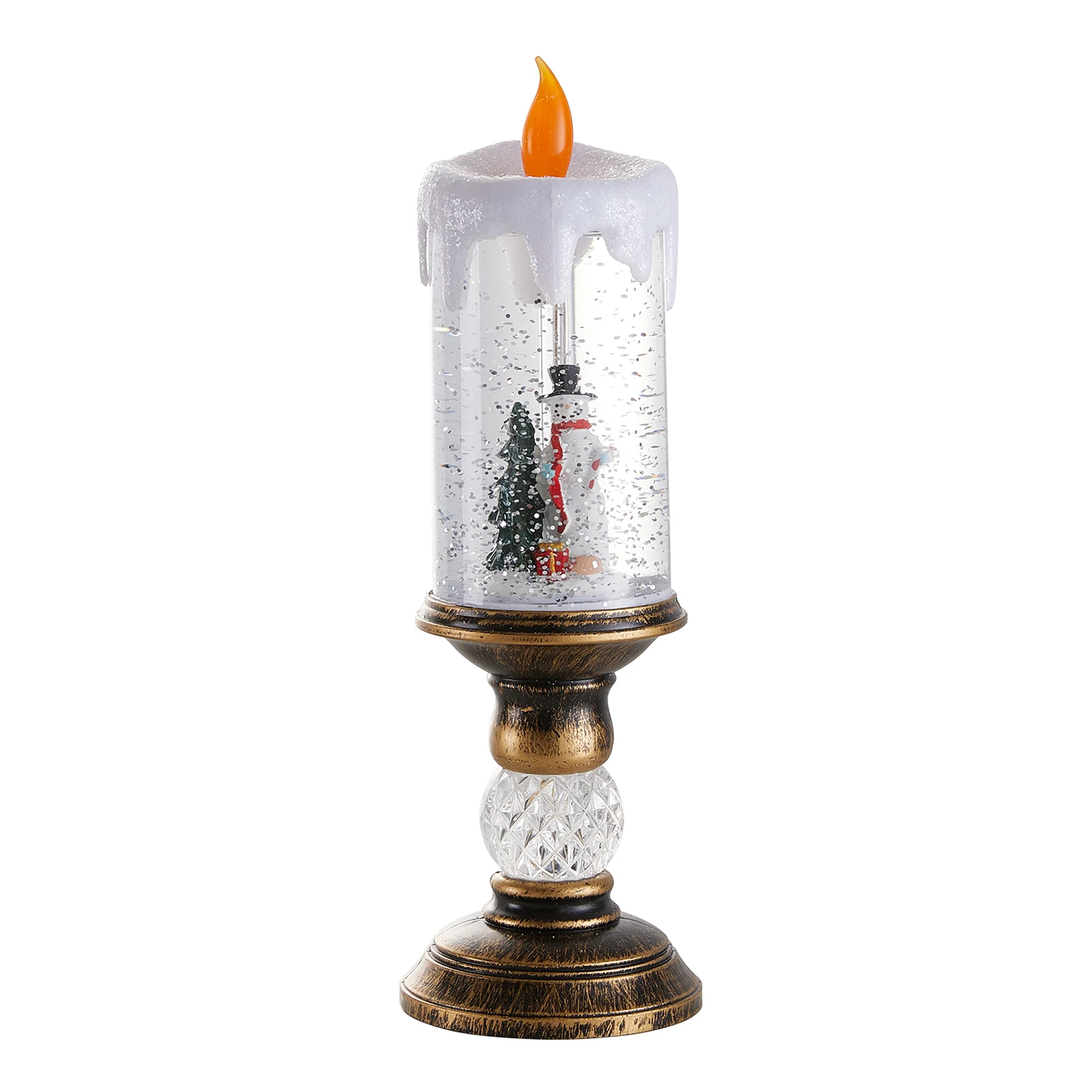 Voltsify Decorative Christmas Snow Globe LED Candle Lamp with Music Function - Image 2