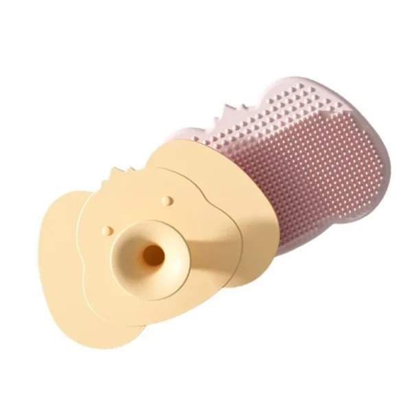 Toddler Bath Time Essential Silicone Massage Tool Hair Brush with Suction Cup for Easy Storage Convenient Use