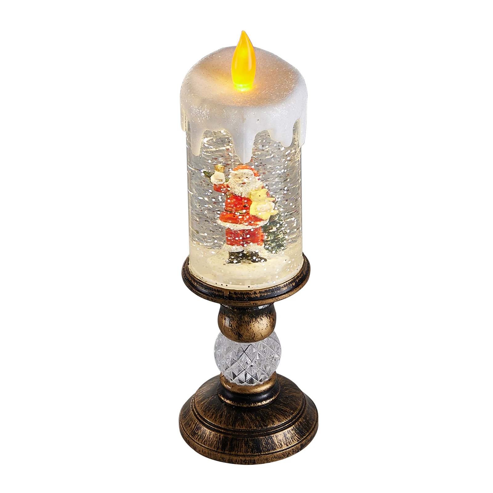 Voltsify Decorative Christmas Snow Globe LED Candle Lamp with Music Function - Image 6