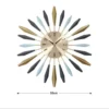Large Metal Starburst Decorative Wall Clock
