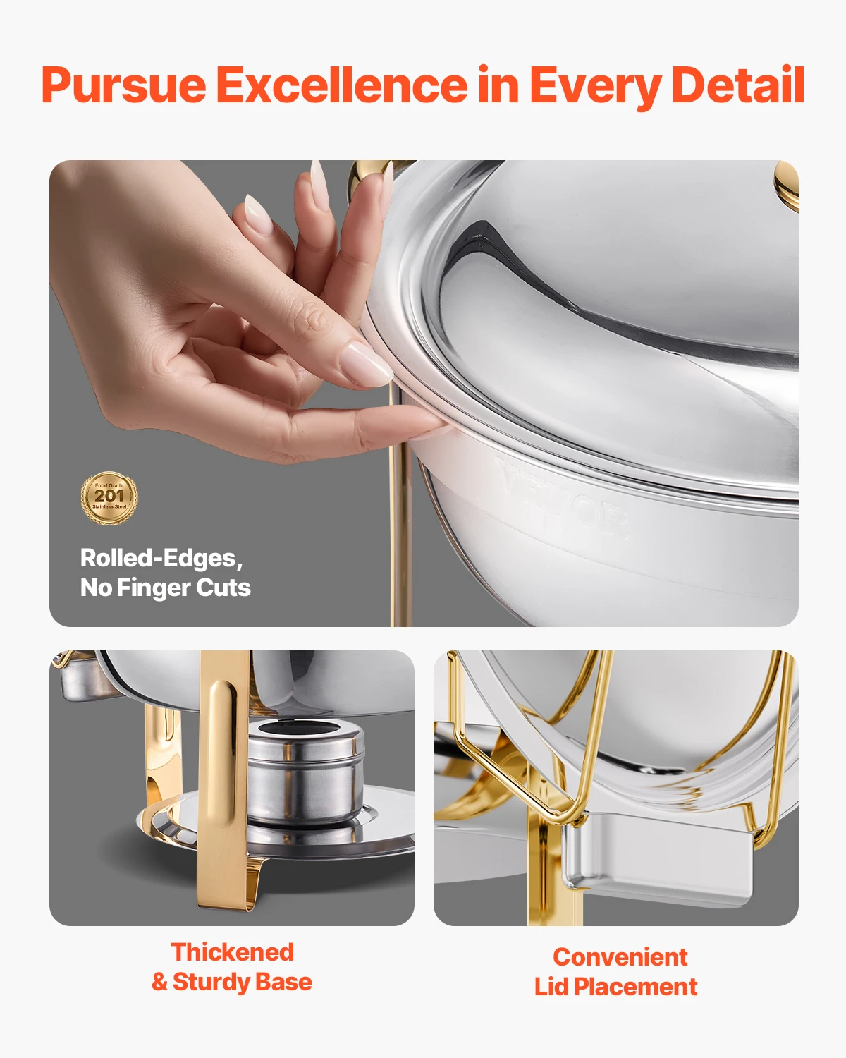 Stainless Steel Buffet Chafing Dish Catering Warmer Set - Image 4