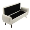 Voltsify 151cm Teddy Fur Upholstered Storage Bench with Elegance