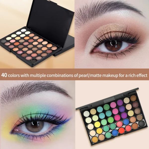 40 Colors Glitter Eyeshadow Palette Matte
