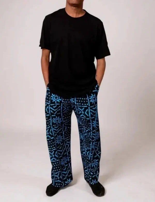 Ankara Cargo Trouser with Aso Oke