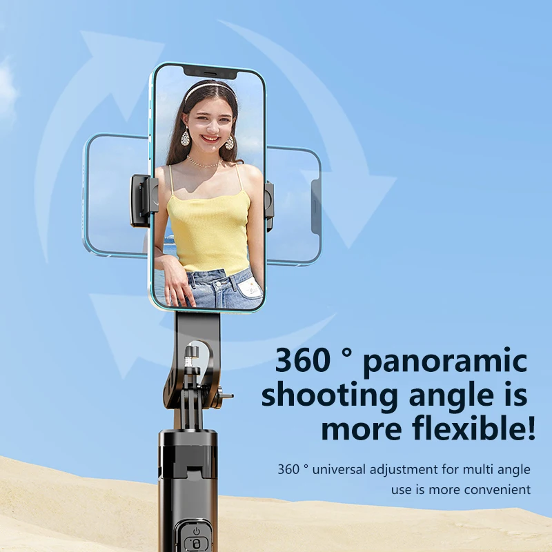 360° Rotating Smartphone Tripod Stand with Bluetooth Selfie Stick - Image 5