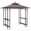 Outsunny Coffee BBQ Tent Canopy Patio Outdoor Awning Shelter