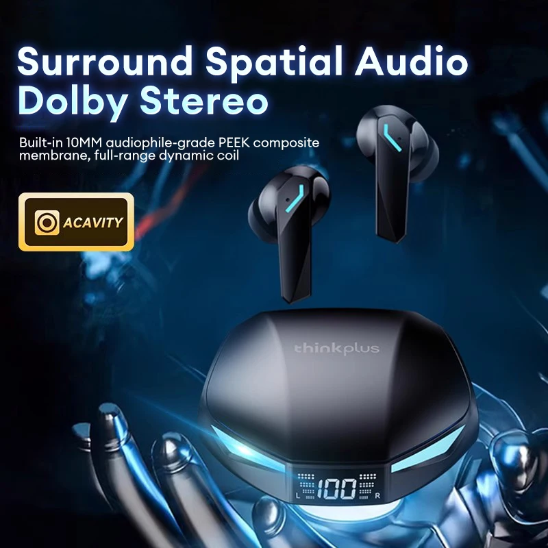 Lenovo GM2 PRO MAX Wireless Bluetooth Waterproof Noise-Cancelling Earbuds - Image 2