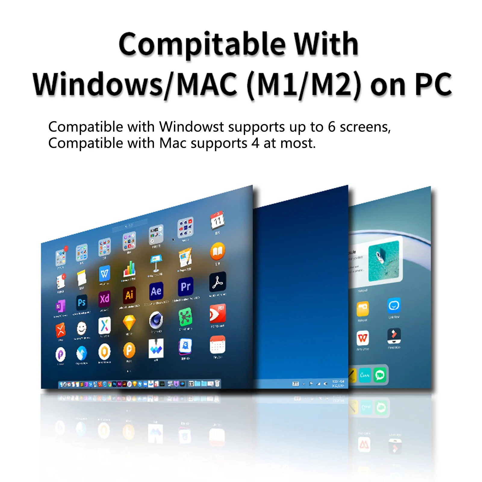 12" Laptop Dual Monitor HD IPS Screen Extender - Image 5