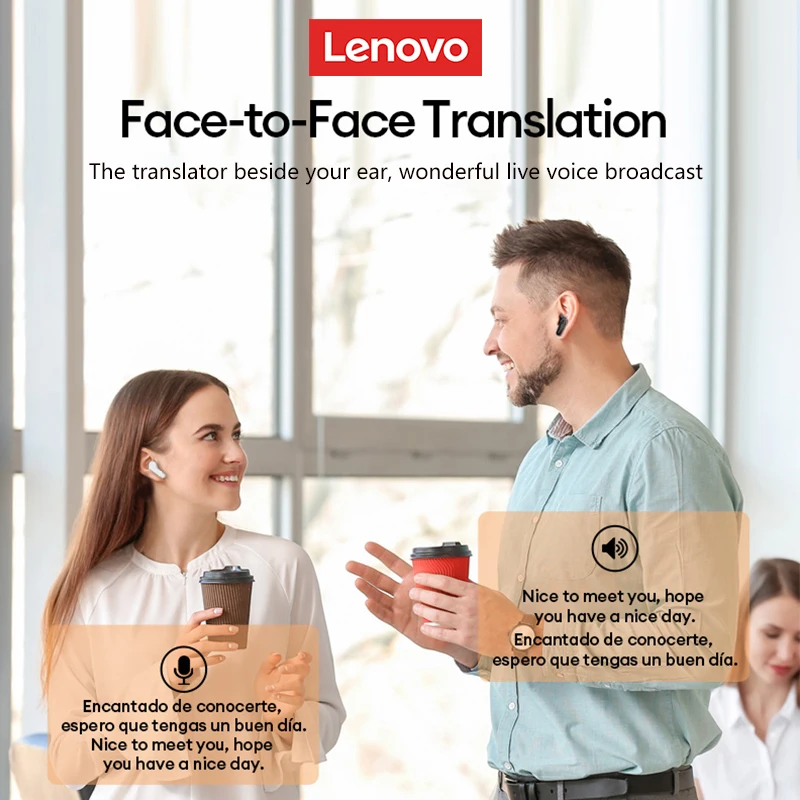 Lenovo LP49 AI Wireless Noise-Reducing Translation Headphones Bluetooth - Image 3