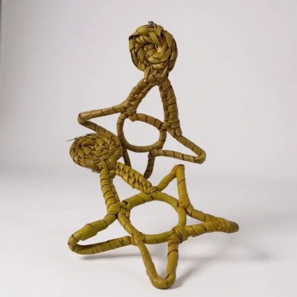 Star Natural Raffia Earring